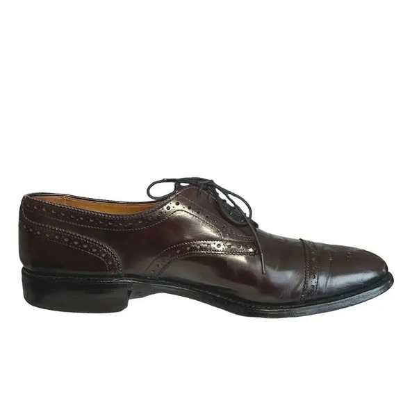 Allen Edmonds Men’s Sanford Burgundy Oxford Cap Toe Dress Shoes Size 9.5 A main image 6